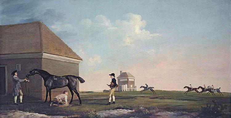 George Stubbs Gimcrack on Newmarket Heath, with a Trainer, a Stable-lad, and a Jockey Germany oil painting art